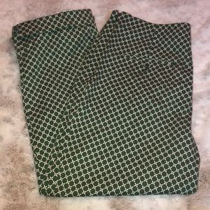 Green W/ White Dress Up Pants